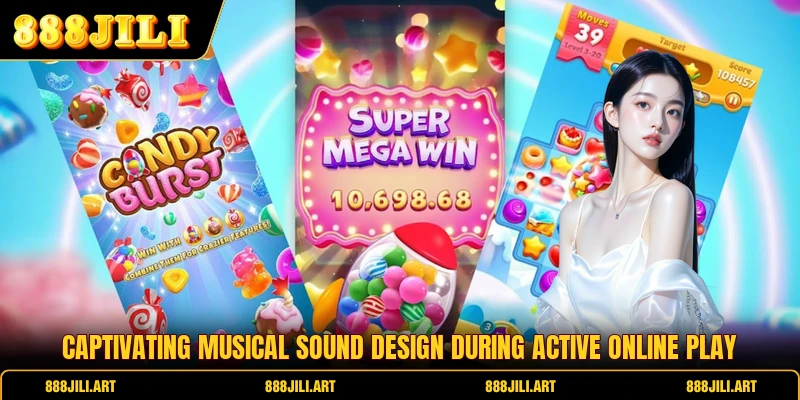 Captivating musical sound design during active online play