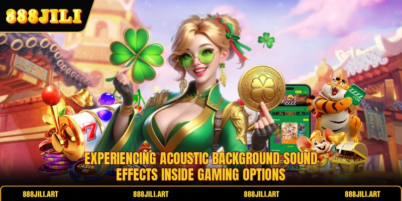 Experiencing acoustic background sound effects inside gaming options