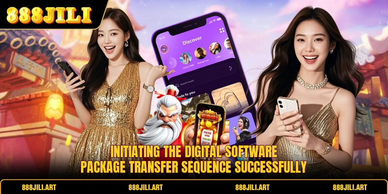 Initiating the digital software package transfer sequence successfully