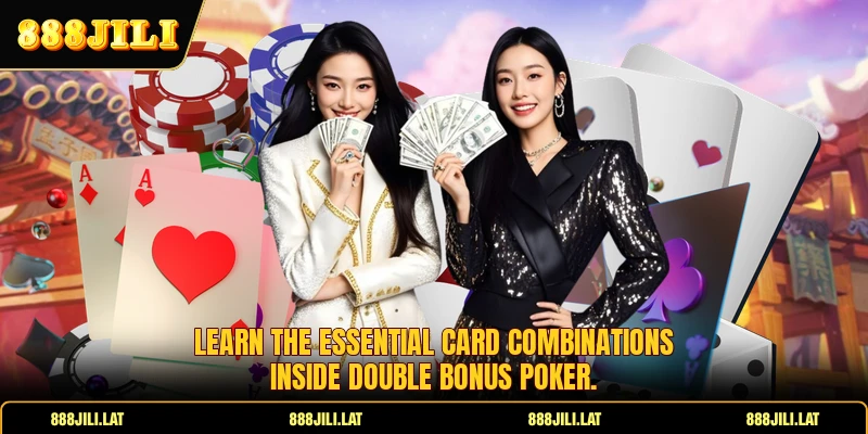 Learn the essential card combinations inside Double Bonus Poker.