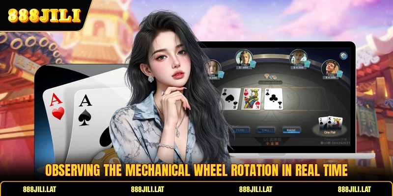 Observing the mechanical wheel rotation in real time