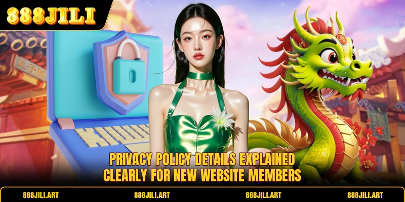 Privacy policy details explained clearly for new website members