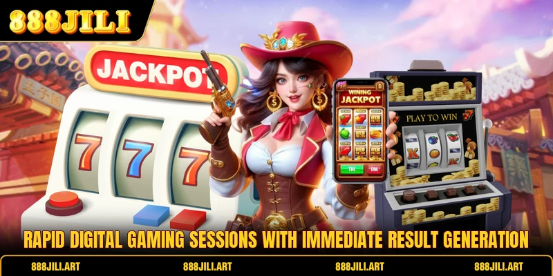 Rapid digital gaming sessions with immediate result generation