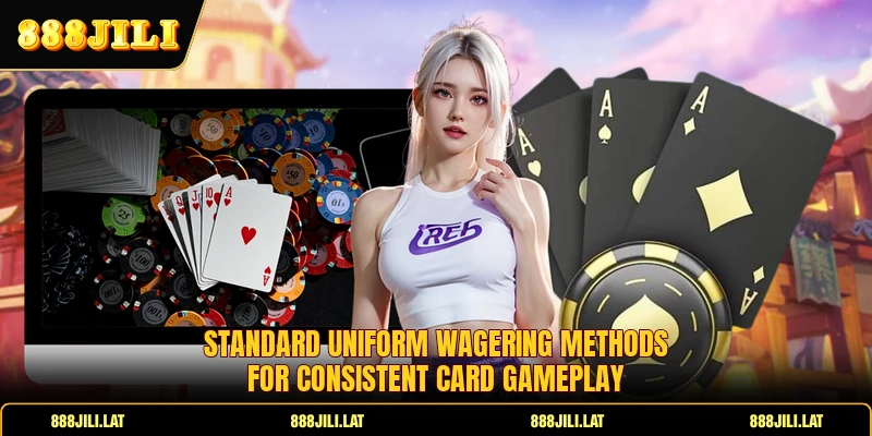 Standard uniform wagering methods for consistent card gameplay