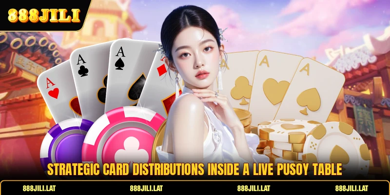 Strategic card distributions inside a live Pusoy table