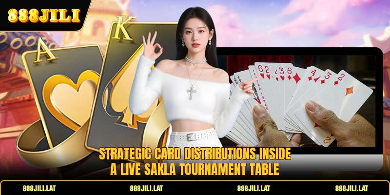 Strategic card distributions inside a live Sakla Tournament table