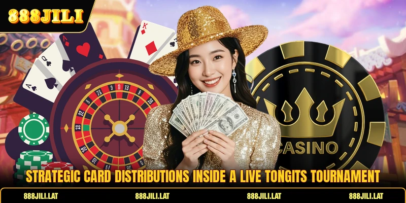 Strategic card distributions inside a live Tongits Tournament